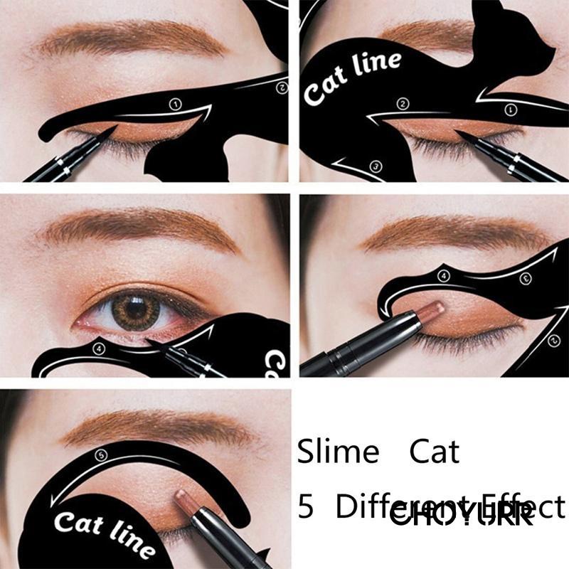 【COD】Cetakan Eyeliner / Eye Shadow / Alis Kucing Cat Line Bentuk Kucing  Untuk Pemula Portabel Multifungsi Makeup Tool-CH