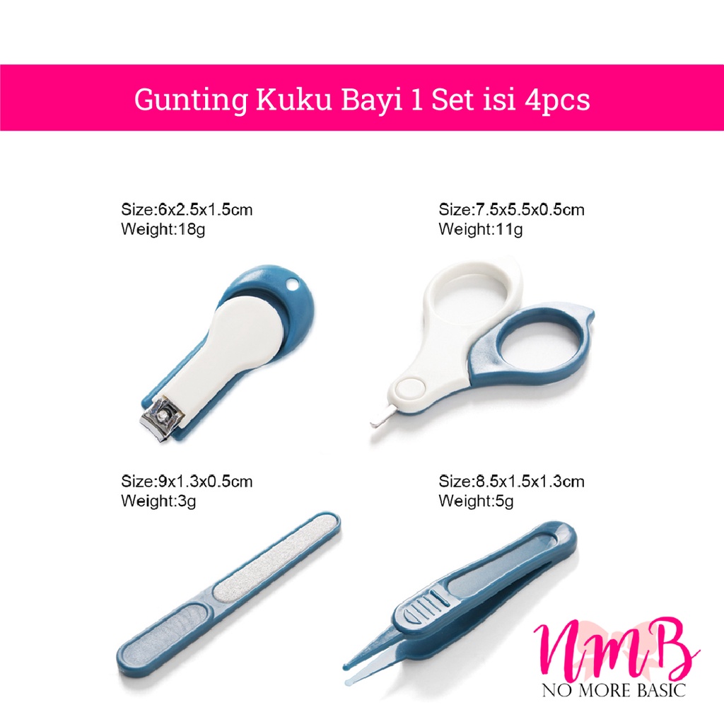 Gunting Kuku Bayi 1 Set isi 4pcs / Set Alat Perawatan Manicure Bayi