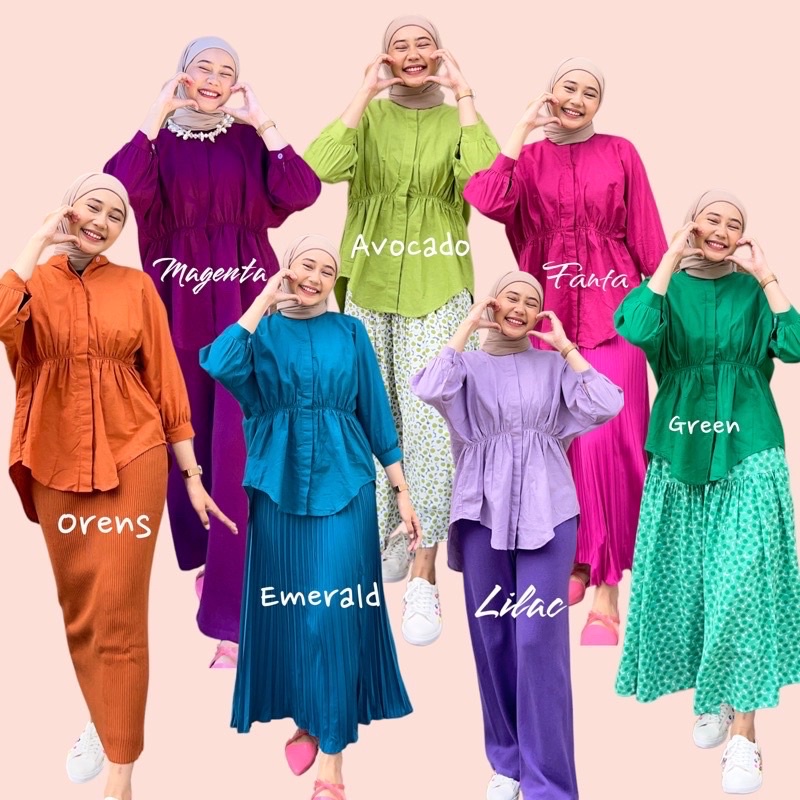 jual rugi terjun bebas DIVA BLOUSE SATU SET BY ALLN.KNITWEAR