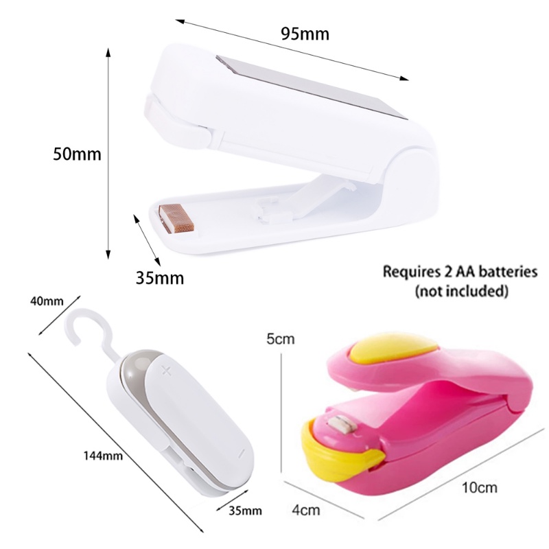 Portable Mini Alat Penyegel Tahan Lembab Aksesoris Dapur Hand Press Preservation Bags Sealing Clip Plastik Genggam Kantong Kemasan Makanan Sealer Pemanas Snack Sealing Machine