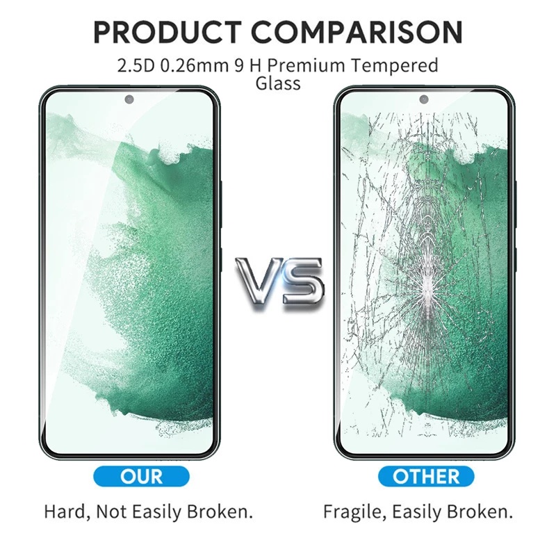 [Harga Grosir] Full Coverage Film Tempered Glass Anti Lecet, Pelindung Layar Anti Silau &amp; Anti Sidik Jari Kekerasan 9H, Untuk Samsung Galaxy S23 Series