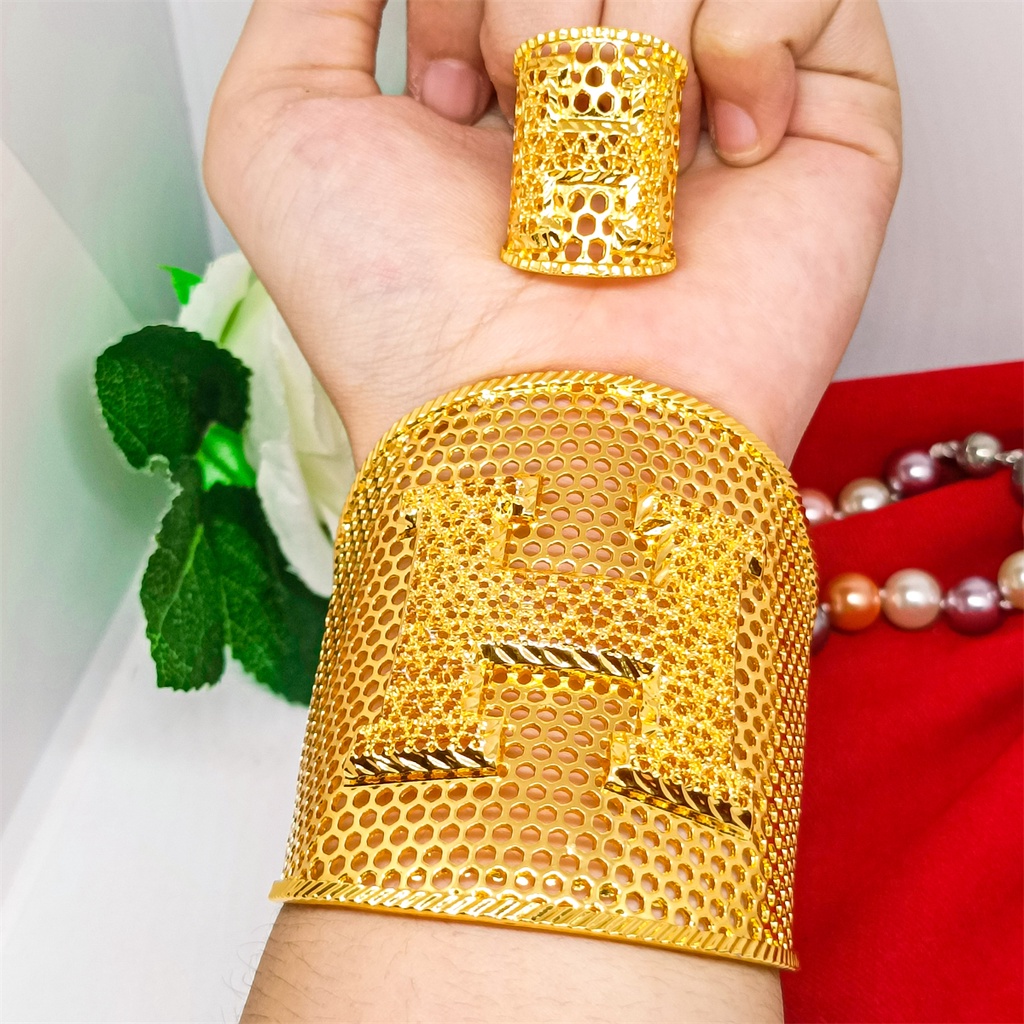 Gelang kendari Terbaru Dubai Xuping Perhiasan lapis Emas 24k Wanita Motif