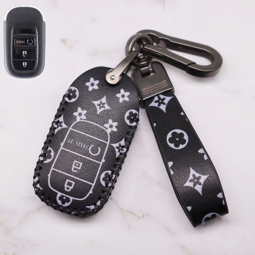 Untuk Honda Jazz/HRV/CRV/BRV 2014-2021 Keyless Remote Car Key Leather Case Cover