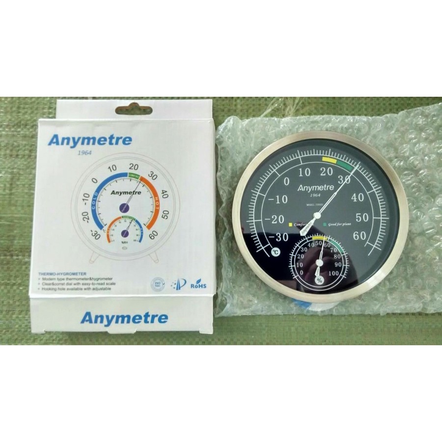 Analog Thermometer | Hygrometer | Anymetre TH603 Stainless