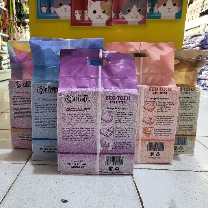 Pasir wangi Orifil Eco Tofu Cat Litter All Variant Kemasan 6L