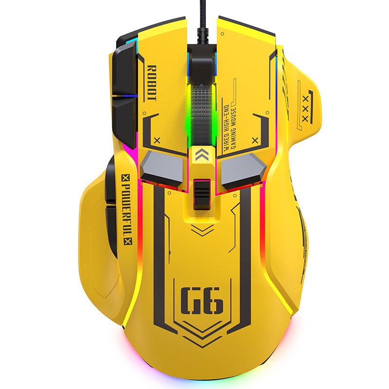 Imice 12800dip Game Mouse Wired USB Mice 12tombol Definisi Makro Profesional Untuk Mouse Mesin Gaming Dengan Lampu RGB