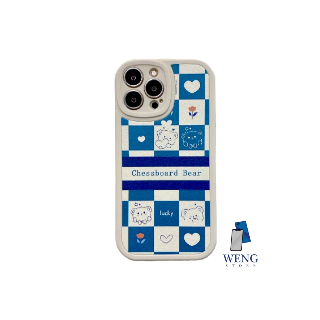 Softcase Oval Motif Chess For Vivo Y22 Y16 Y91 Y91C Y12 Y15 Y17 Y20 Y12S Y15S Y33S Y21S Y30 Y50 Y93 Y21A Y21T Y21 Y30I Y50I Y20S Xiaomi Redmi 9A 9C 10A 10C