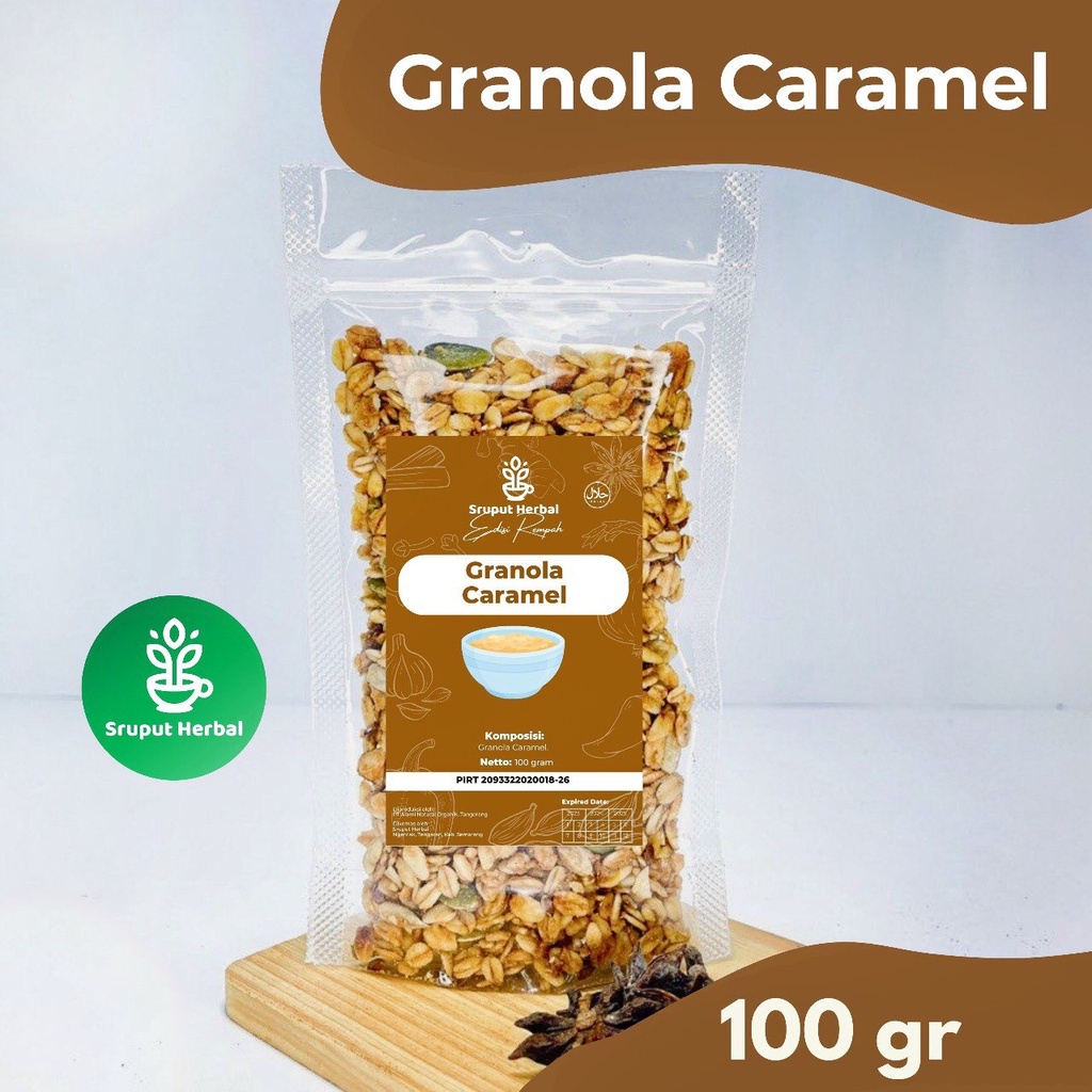 

100gr Granola Salted Caramel Premium Murah Berkualitas JSR Sruput Herbal