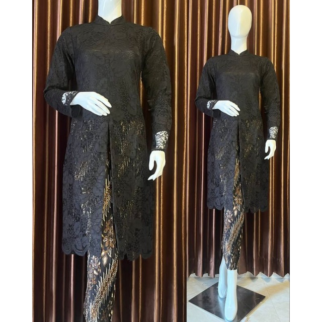setelan tunik brokat/tunik kerah sanghai/tunik busui/tunik seleting depan