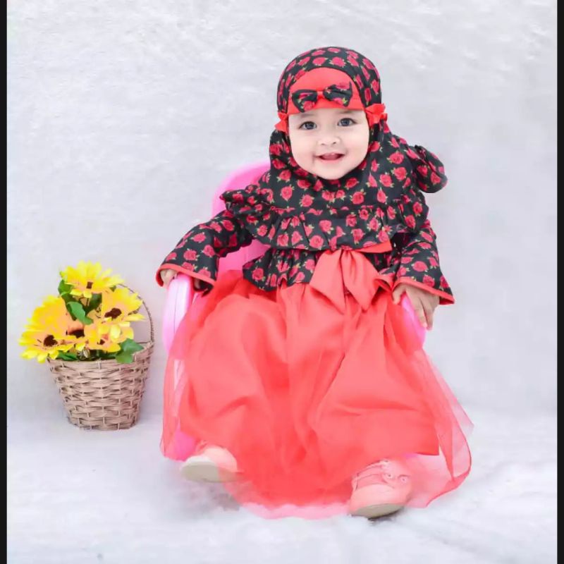 GAMIS ANAK 1 2 TAHUN CANTIK MODIS MURAH / GAMIS KIMONO / GAMIS KATUN IMPORT KEKINIAN TERMURAH