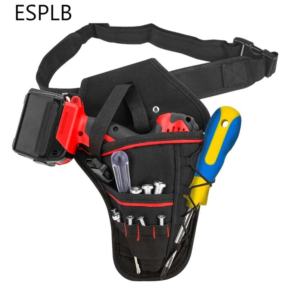 ESPLB Tas Pinggang Perkakas Drill Holster Waist Tool Bag - GJ0199 - Black