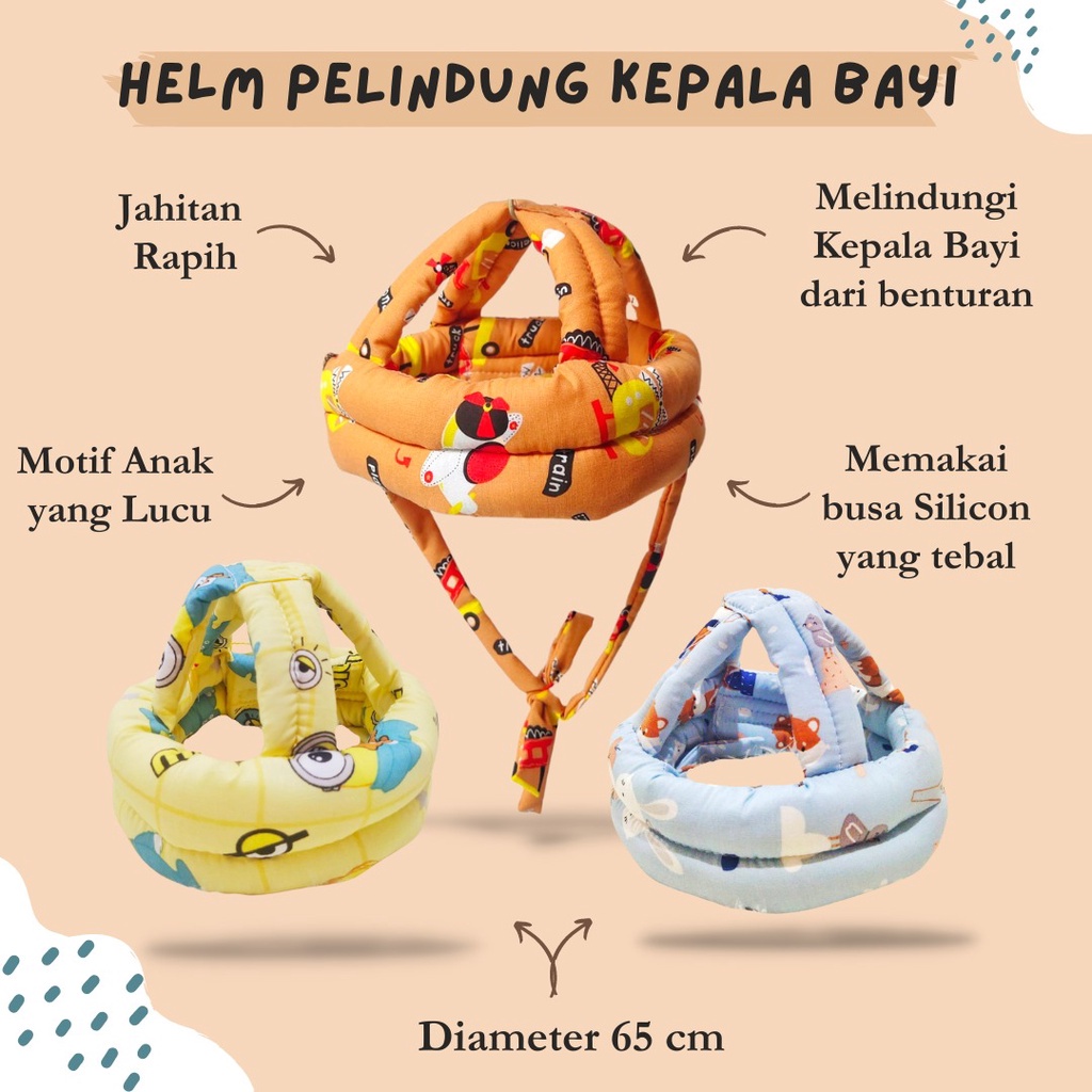 Helm Belajar Jalan Anak | Bantal Pelindung Kepala Balita