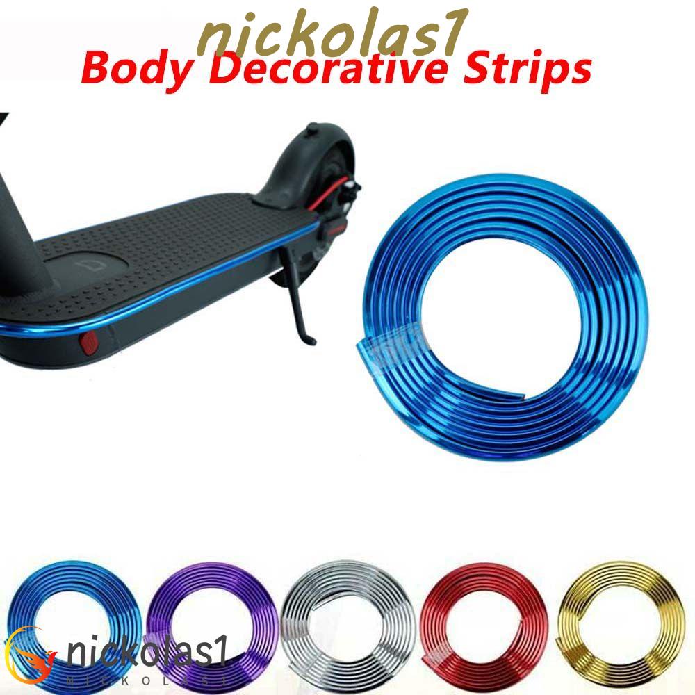 Nickolas1 Body Strip Hias Tepi Anti Gores Untuk Xiaomi M365 Pro Skateboard Parts Scooter Aksesoris Skuter Listrik Stiker Pelindung