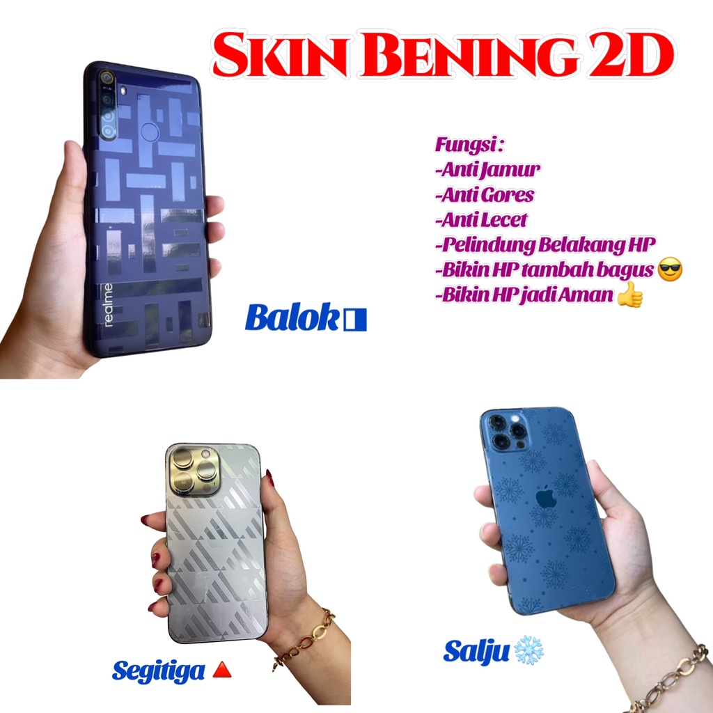 Skin Bening 2D Motif Vivo V5 V5S V5+ Plus V7 V7+ V9 S1 S1 Pro Z1 Pro X50 X50 Pro X60 X60 Pro X70 X70