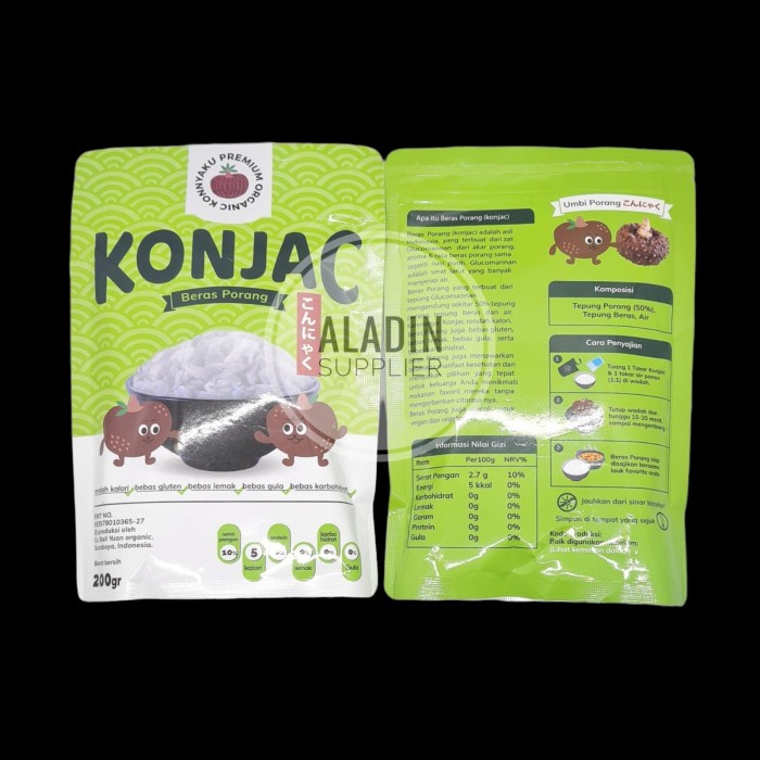 

Beras Porang Konjac Konnyaku Premium Organic 200gr