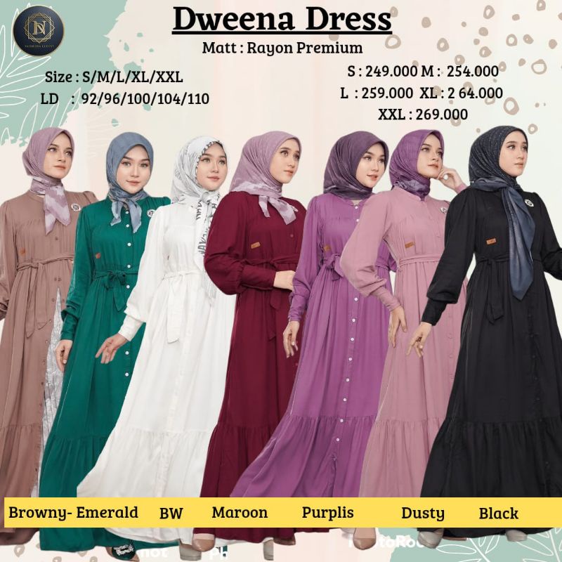 Ready Stock Terbaru Dress Nadheera Luxury. COD DWEENA DRESS - NADHERA LUXURY