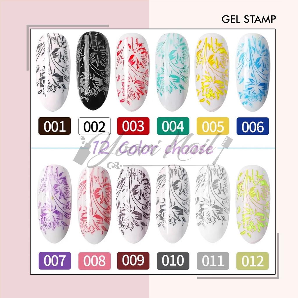 Stamping gel nail art kutek gel stamp stamper gel polish