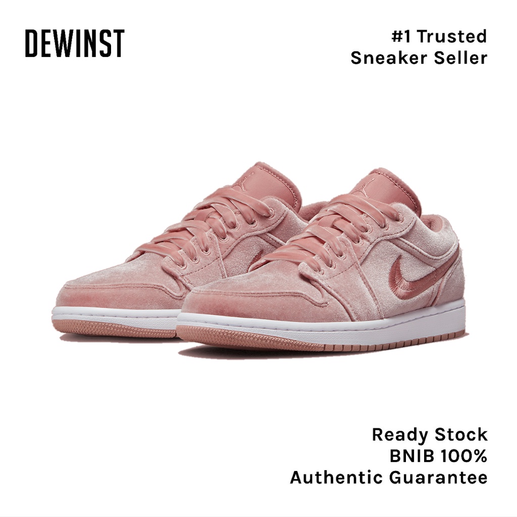 Air Jordan 1 Low SE Pink Velvet Womens BNIB RESMI ORIGINAL