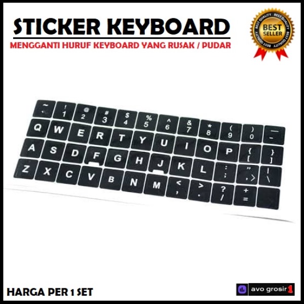 Sticker huruf keyboard universal komputer dan laptop
