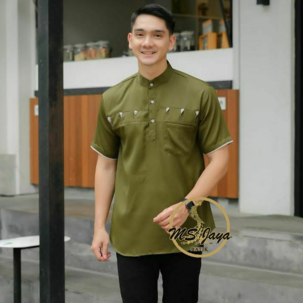 Koko Kurta Lengan Pendek Matt Katun Premium Adem Lembut Halus Terlaris
