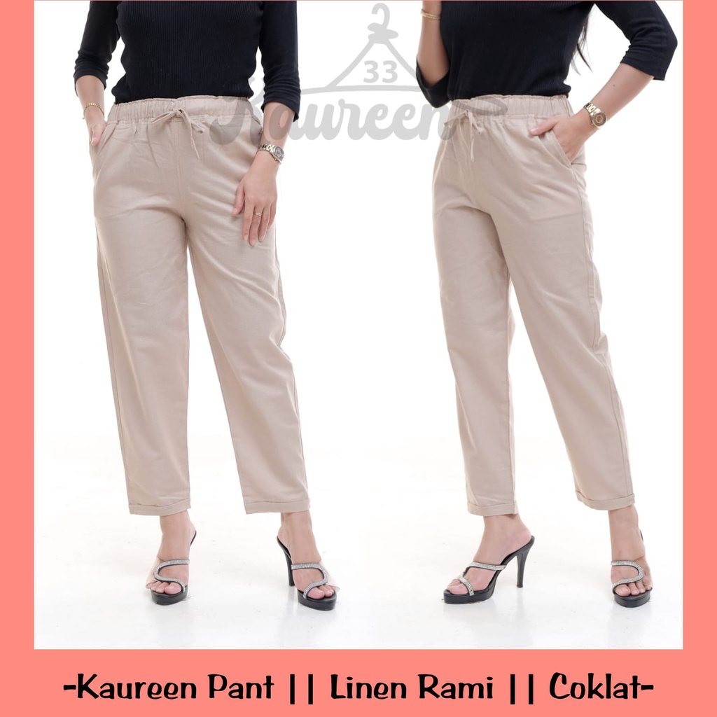 CELANA WANITA Linen Pants CELANA KEKINIAN BAGGY PANTS CELANA WANITA TERLARIS CELANA LINEN