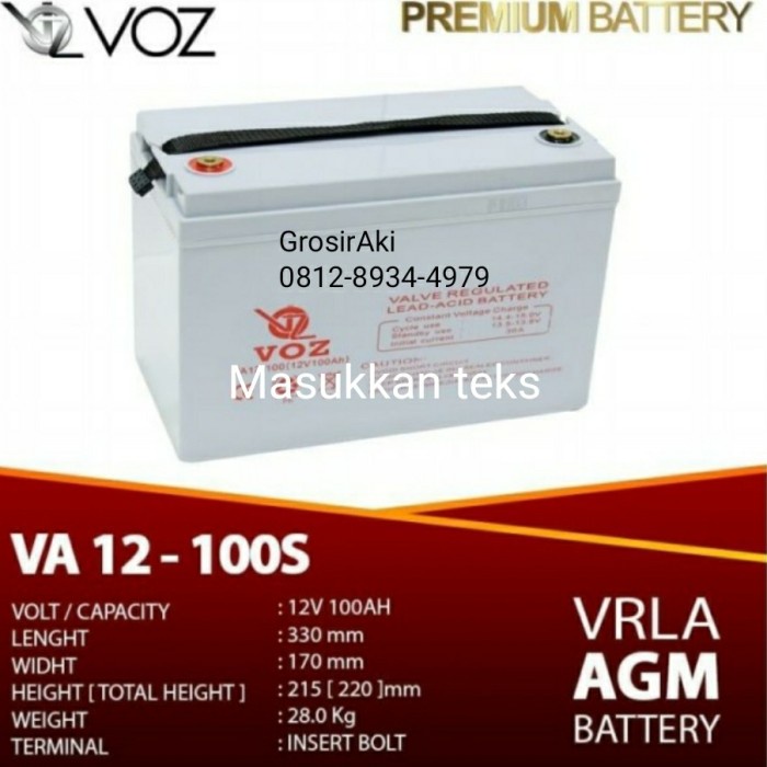 AKI VRLA UPS 12V 100AH VOZ VRLA AGM BATTERY
