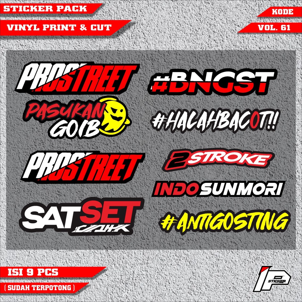 (COD) STICKER PACK DISTRO CUTTING sticker motor variasi Racing terbaru STICKER PACK DISTRO CUTTING d