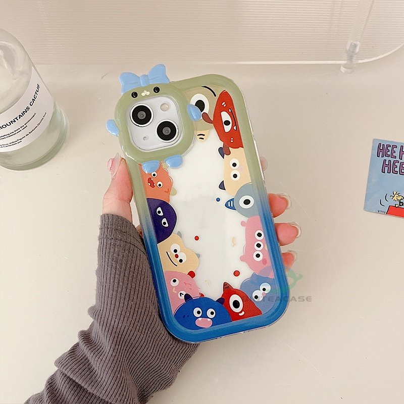 Redmi 10C 10A Note 11 Pro Note11S 9C 9A 10 9T 9 Note10 5G 10s Note9 Note8 Poco M5S X3 NFC M3 Pro Monster Mewah Little Monster Frame Lensa Phone Case Binteacase