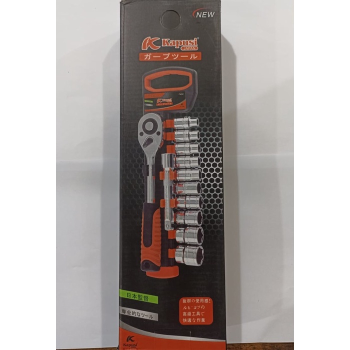 Kapusi 1/2 Inch Kunci Sok Set 12 Pcs - Socket Set Shock Mirip Tekiro