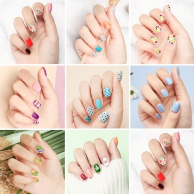 Kuku Palsu Fake Nail Kuku Palsu Tahan Air 24pcs + Lem New Fashion Korea PART 2