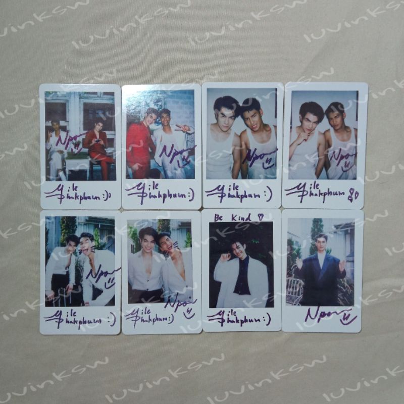 (READY) KINNPORSCHE MILEAPO UNIQUE POLAROID PHOTOCARD SET