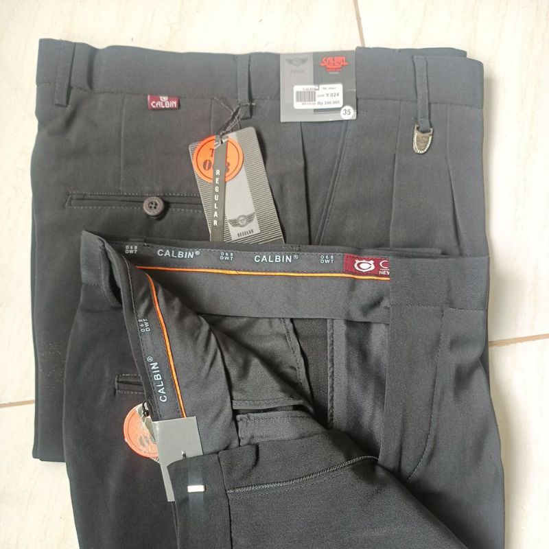 Celana Calbin Bahan Pria kerja Formal/Standart/Slim fit Original