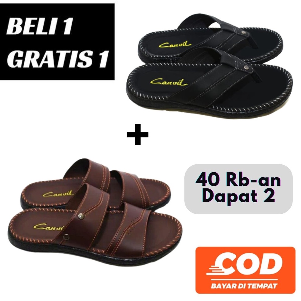 SANDAL KULIT PRIA BELI 1 GRATIS 1 TERMURAH 2023
