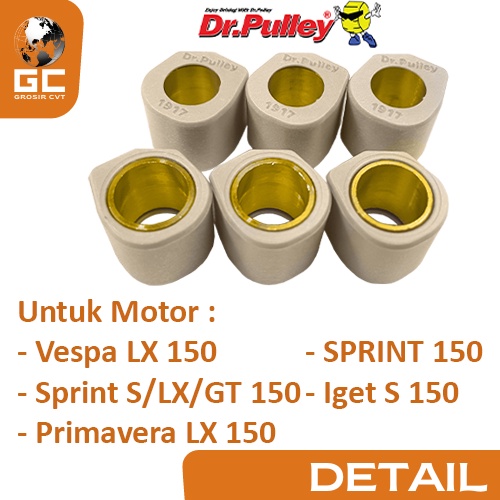 Sliding Roller Vespa Sprint LX Primavera Iget 2v 3v 150 cc 1917 08 09 10 11 12 13 Gram Per 3 Butir Dr Pulley