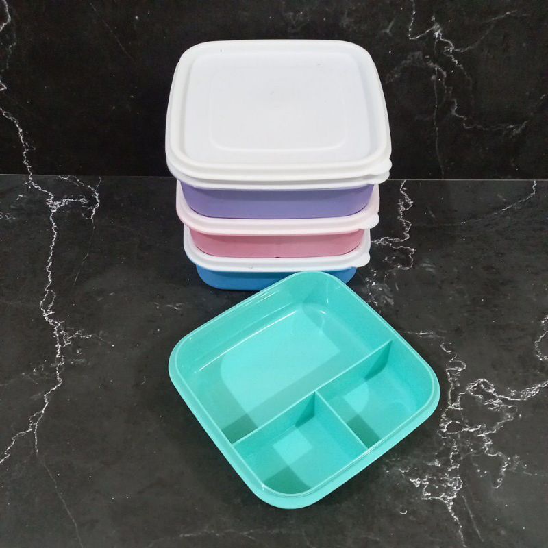 [DZS] KOTAK BOX MAKAN LUNCH BOX BENTO 3 SEKAT 3SEKAT MAKANAN