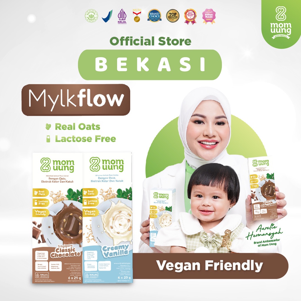 Mom Uung Asi Booster Special Bundling 30 Kapsul + Susu Mylkflow / Pelancar Asi Halal / Vegan Fiendly