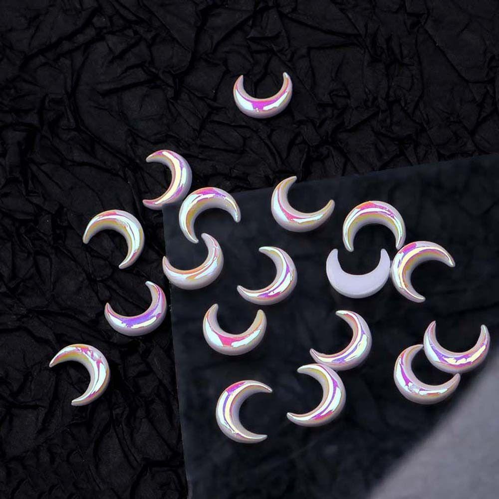 Agustina Bulan Hiasan Kuku Wanita Fashion Nail Charms Nail Art Perhiasan Jepang Nail Art Manicure Aksesoris