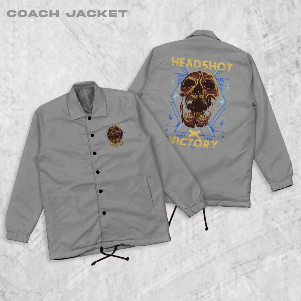 Fortglass FF Coach Jaket Polos Pria Jaket Parasut Unisex Coach Pria Lengan Panjang