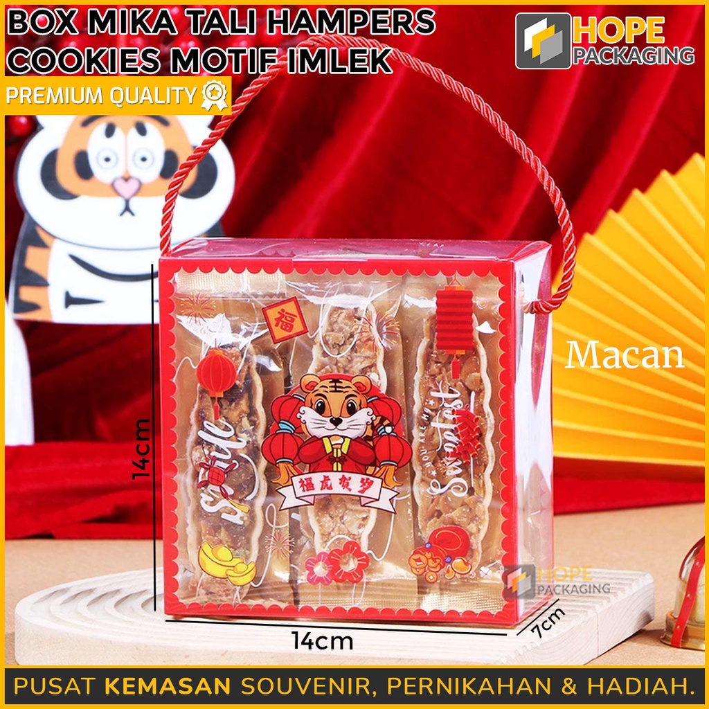 Box Mika Tali Hampers Cookies / box cookies hampers Imlek mooncake / hadiah permen kue goodie bag souvenir