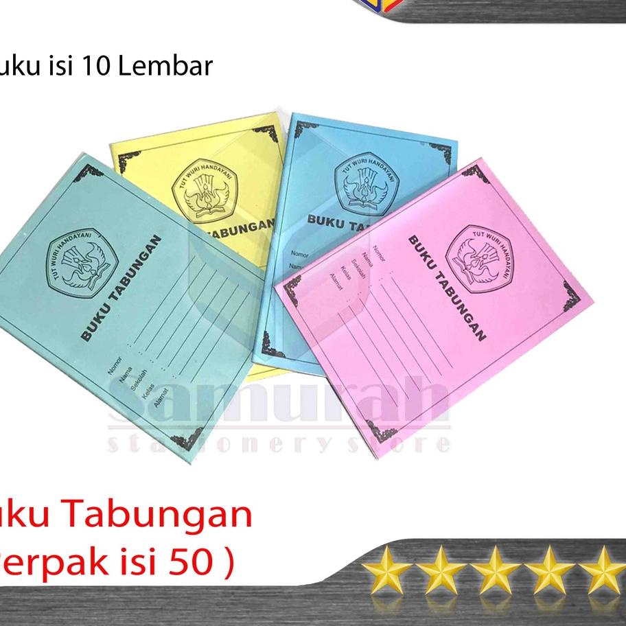 

YYY⋆ Buku Tabungan Anak Sekolah - Koperasi - Arisan - Pencatatan Kredit - 1 Pak isi 50 buku @ 10 Lembar Soft Cover Paling Baru