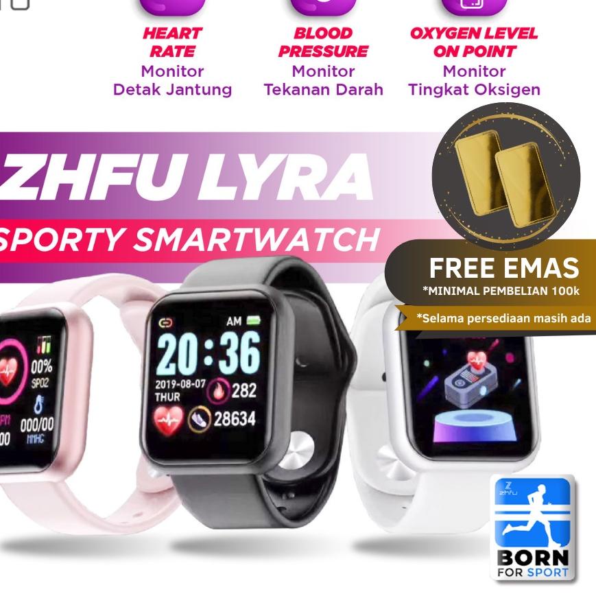 Discount | KP8 | Zhfu Lyra Smart Watch Jam Tangan Pintar Sport Health Heart Rate Oxygen Smartwatch