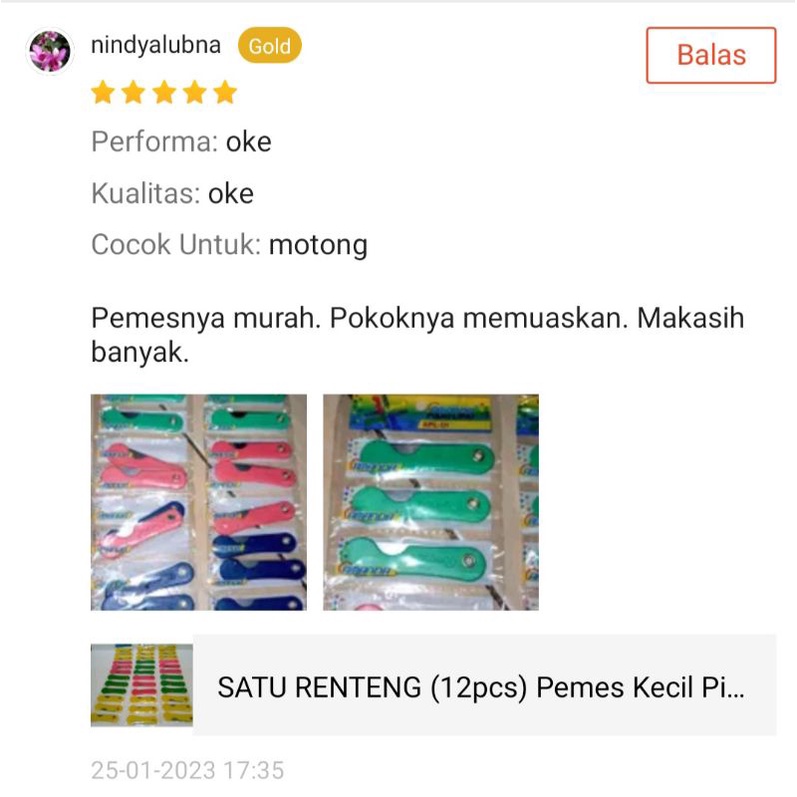 SATU RENTENG (12pcs) Pemes Kecil Pisau Lipat Mini