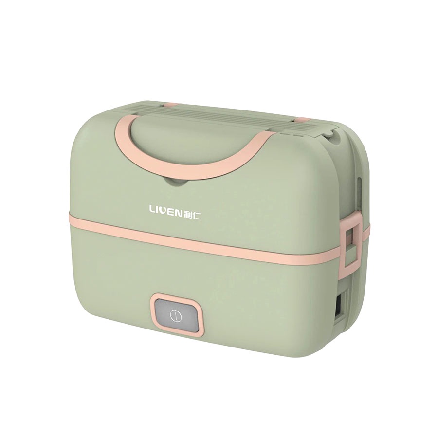 LIVEN Kotak Makan Double Layer Portable Electric Cooking Box - FH-18 - Green