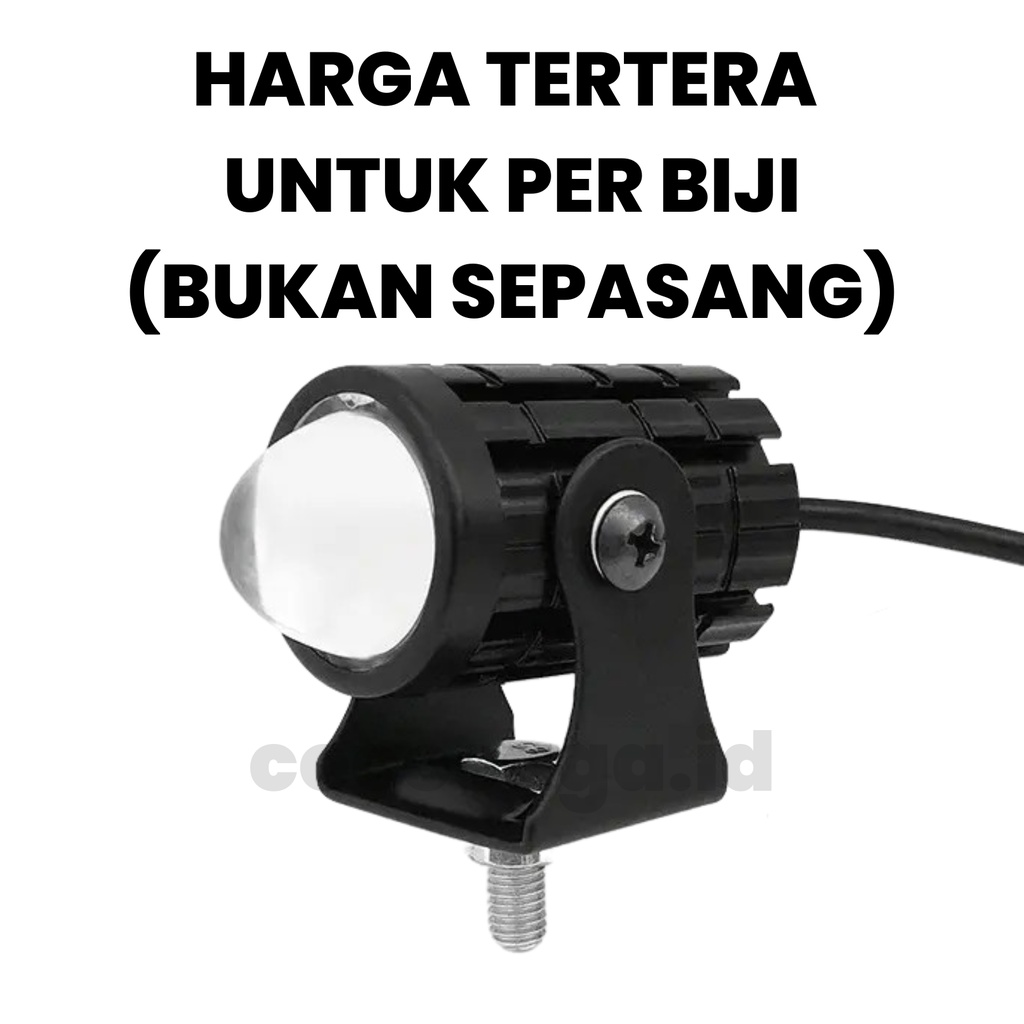 Lampu Tembak Sorot Laser LED D2 OVAL , Mini projie 1 mata , Hi-Lo 2 Warna (Putih Kuning) , 20 WATT DC 12volt