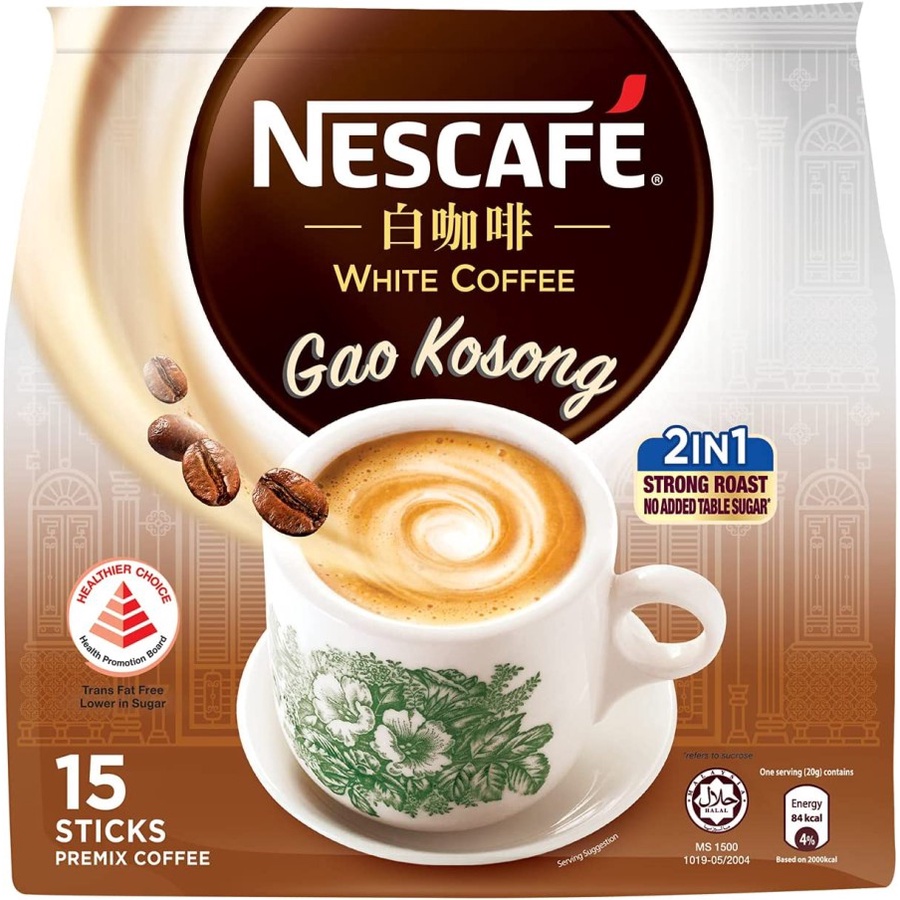 Nescafe White Coffee Gao Kosong 2 in 1 creamer No Sugar - kopi