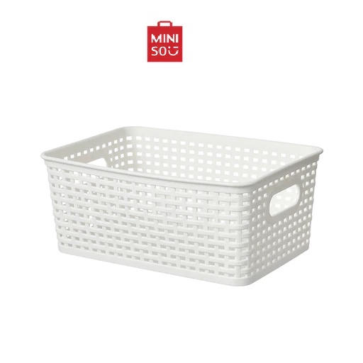 Miniso Plaid Storage Basket