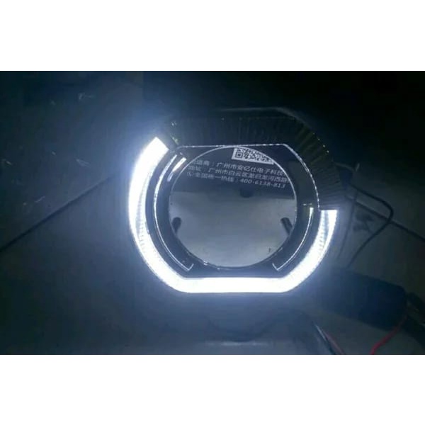 shroud cover projie lensa 2,5 inchi model BMW sport cahaya putih