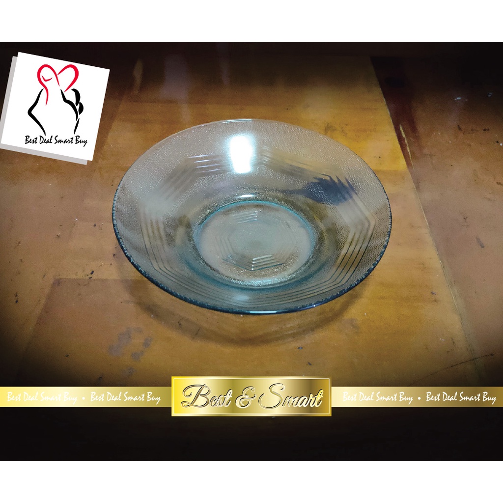 (6pcs) Piring Kaca Kecil Bening Ukuran 6 inch / Piring Tatak Ekonomis