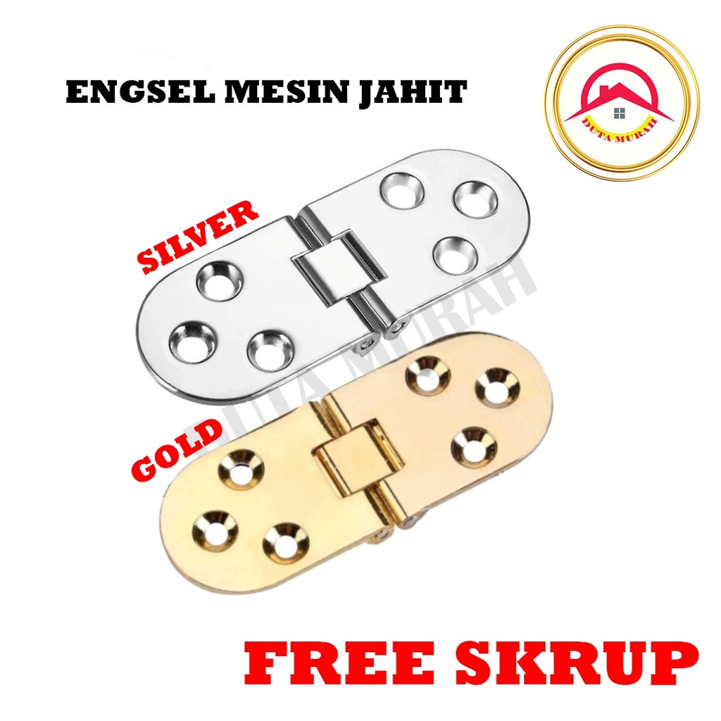 Meja Lipat Engsel Mesin Jahit Flap Hinges Chrome Isi (1 pcs)