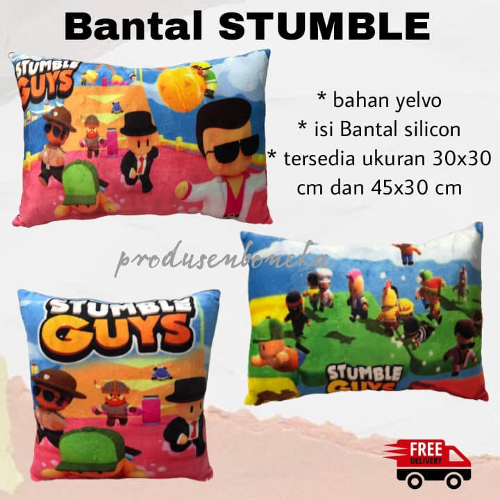 Bantal Stumble Full Print Bantal Custom Foto Souvenir Ulang Tahun Custom